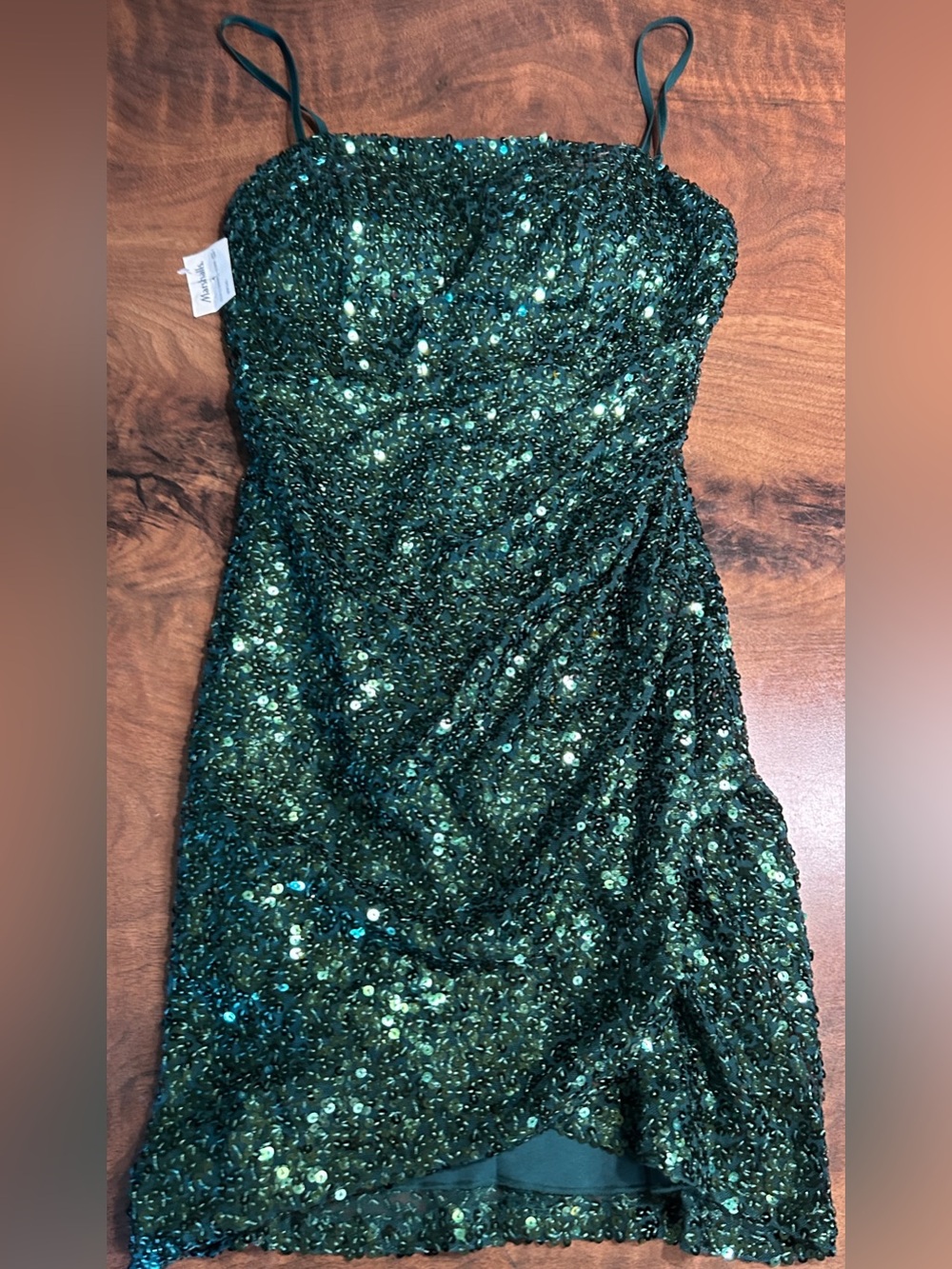 Crystal Sky Emerald Green Sequin Mini Dress